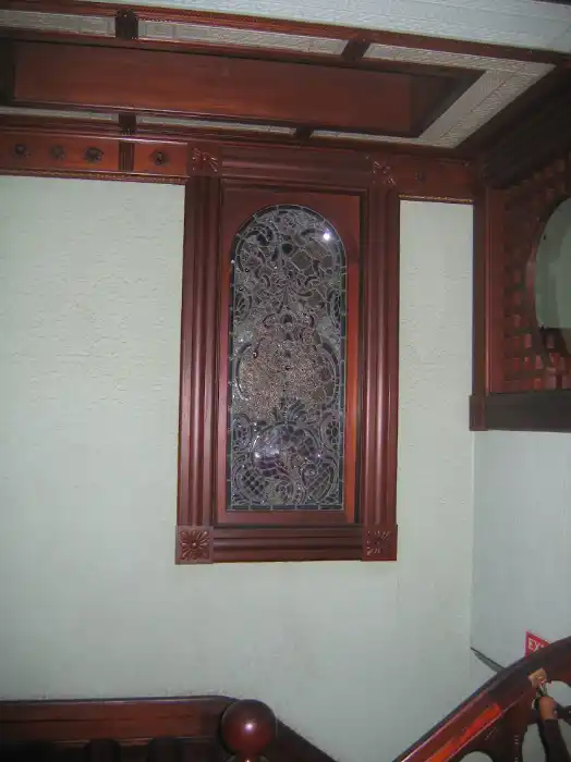 stained glass Winchester mystery house