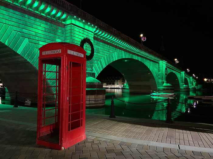 London Bridge in AZ at night