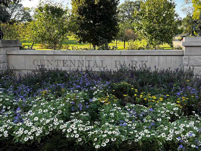 Centennial Park flowers in Nashville