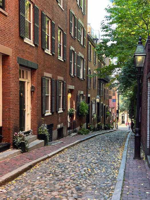 Acorn Street in Boston - Fall