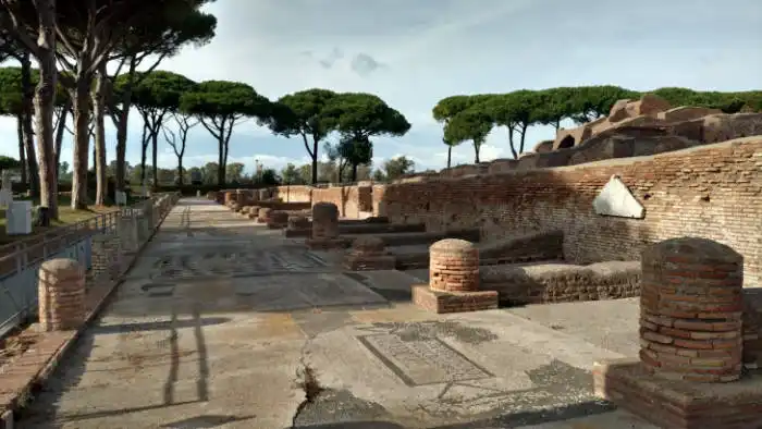 Piazzale Delle Corporazioni in Ostia Antica Italy