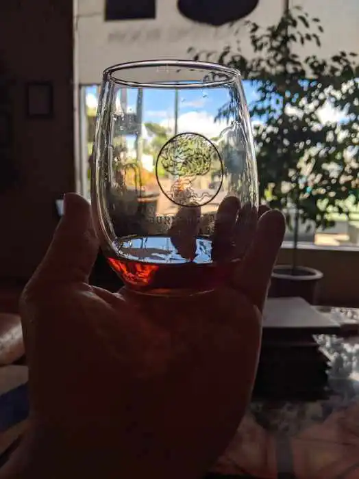 cottonwood winery glass of wine