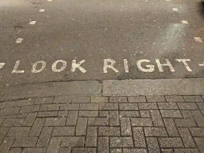 Look Right sign London