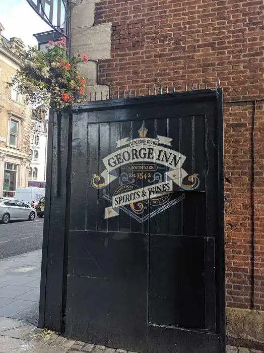 George Inn door in London