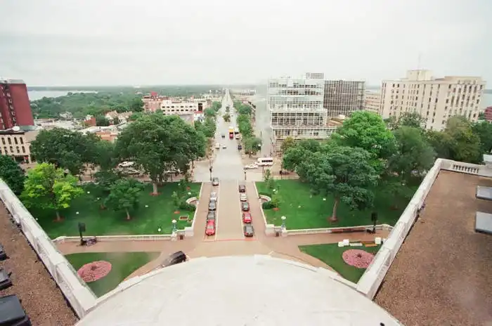 View from Madison, WI capitol building