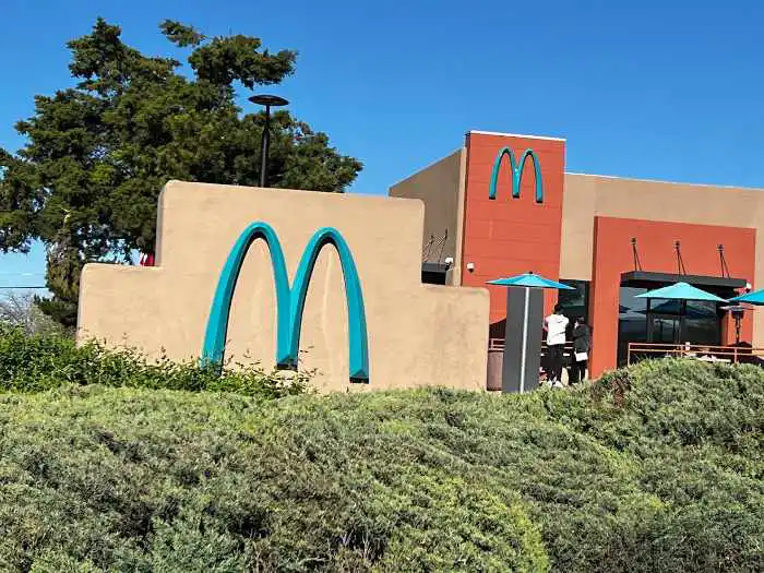 turquoise arches on McDonalds