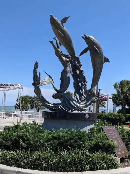 dolphin statue