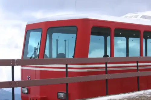 train at Pikes Peak summit