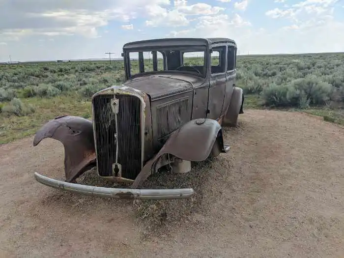 Petrified Forest Old Route 66 car