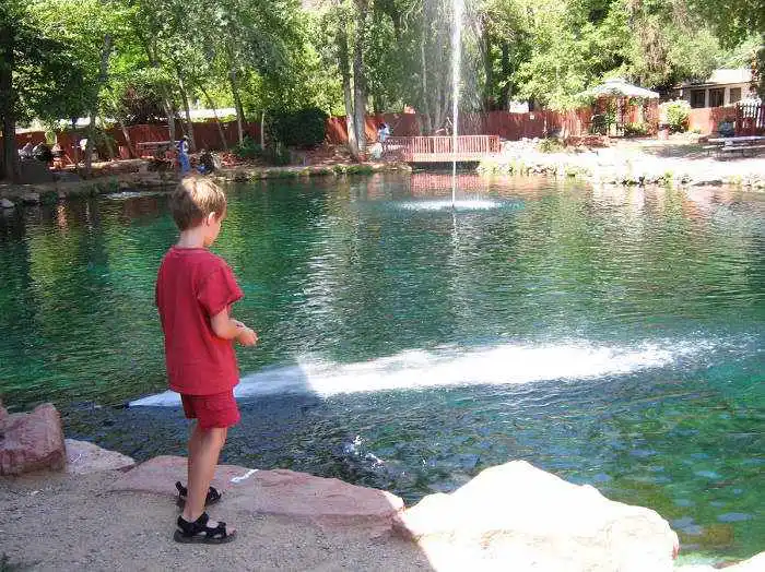 Fishing at Sedona trout farm