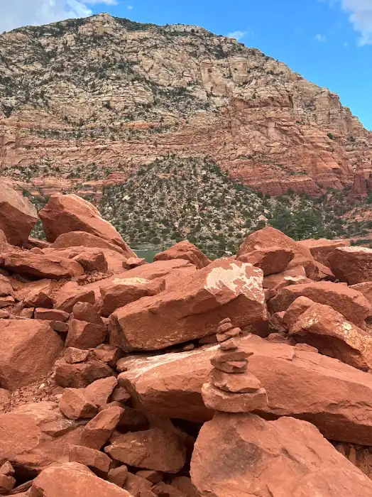 sedona stacked rocks