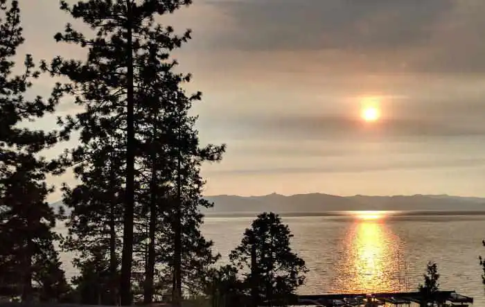 sunset lake tahoe