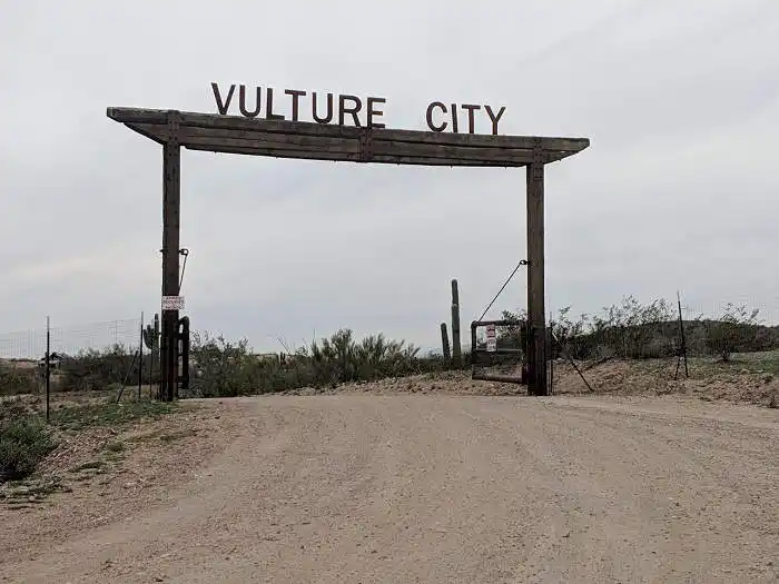 Vulture City sign