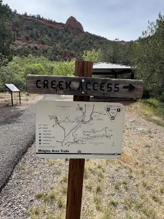 Grasshopper Point Creek access sign