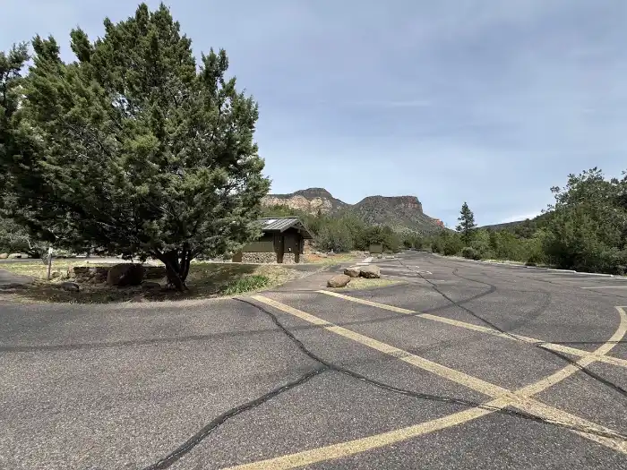 parking lot at Grasshopper Point