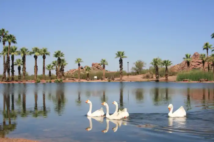 Papago Pond at Papago Park in Phoenix