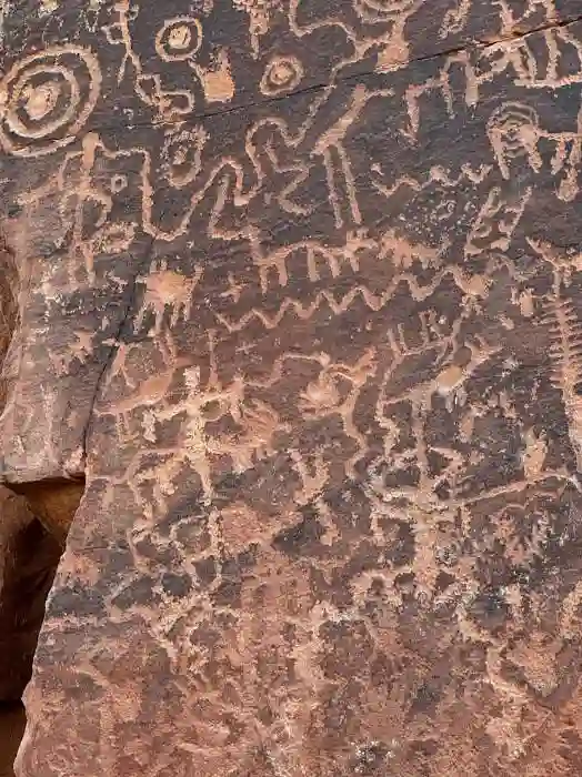 Petroglyphs at Crane Petroglyphs in Arizona