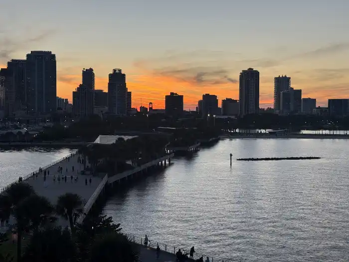View of St. Petersburg Florida from St Pete Pier